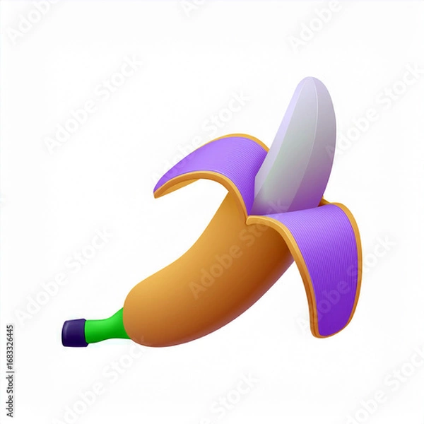 Obraz 3d vector illustration of a banana