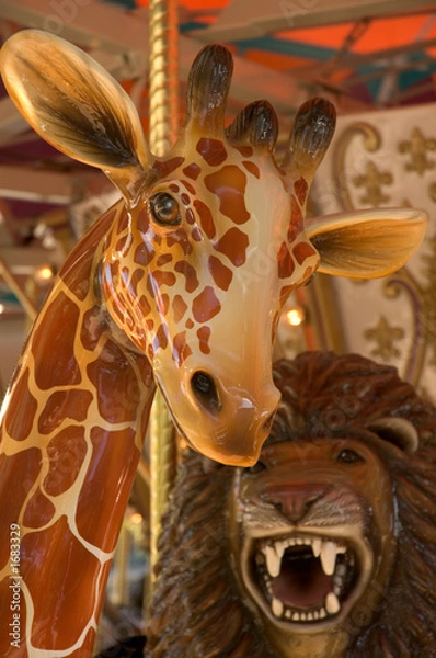 Obraz żyrafa karuzeli