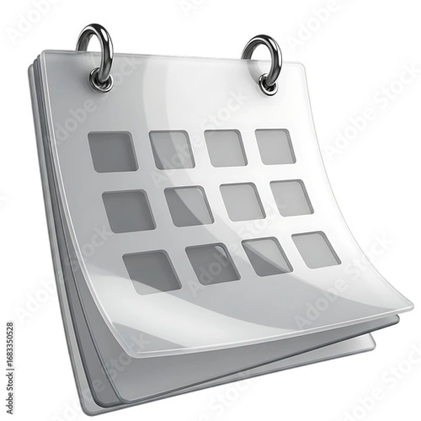 Obraz Calendar 3d icon colorful design, desktop calendar