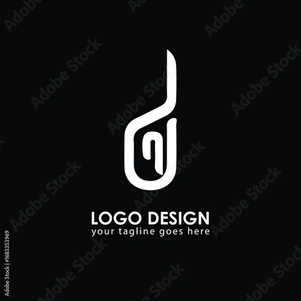 Obraz DN ND Logo Design, Creative Minimal Letter ND DN Monogram