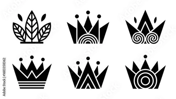 Fototapeta  Bold crown vector design elements 