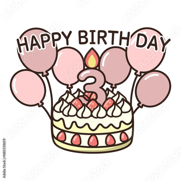 Fototapeta 誕生日ケーキ