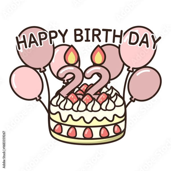 Fototapeta 誕生日ケーキ