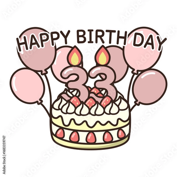 Fototapeta 誕生日ケーキ