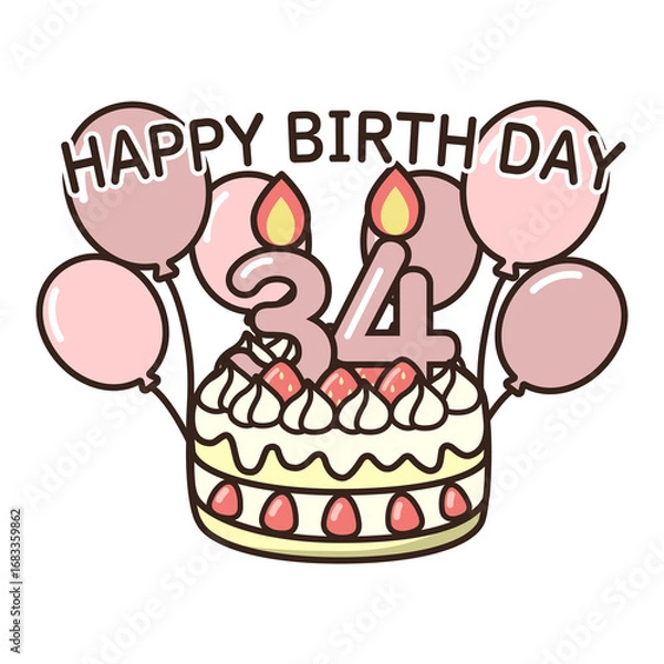 Fototapeta 誕生日ケーキ