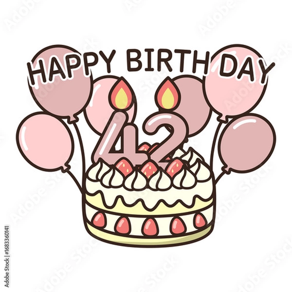 Fototapeta 誕生日ケーキ