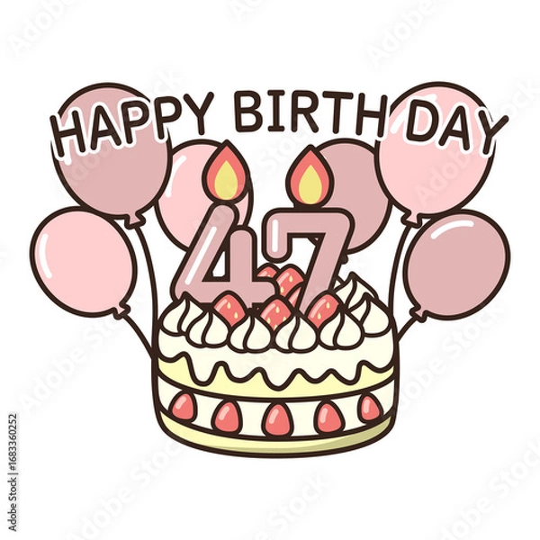 Fototapeta 誕生日ケーキ