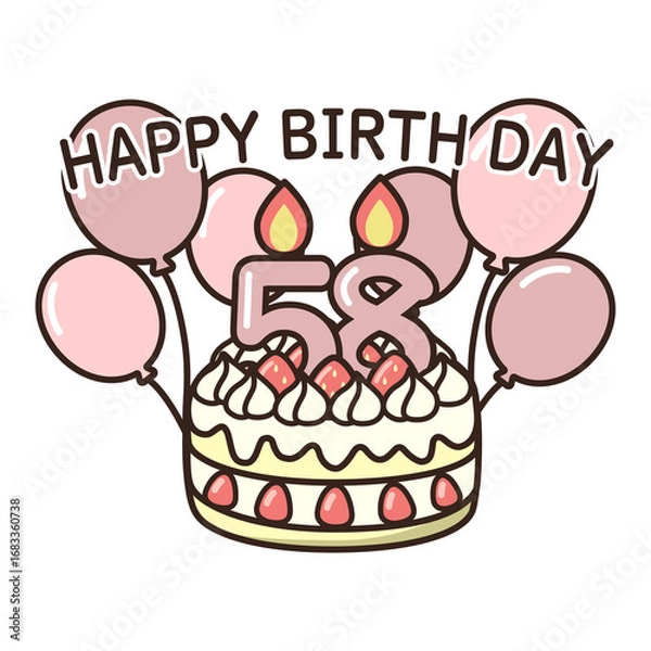 Fototapeta 誕生日ケーキ