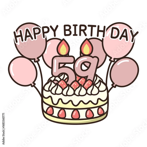 Fototapeta 誕生日ケーキ