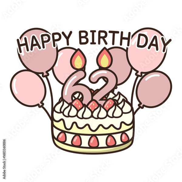 Fototapeta 誕生日ケーキ