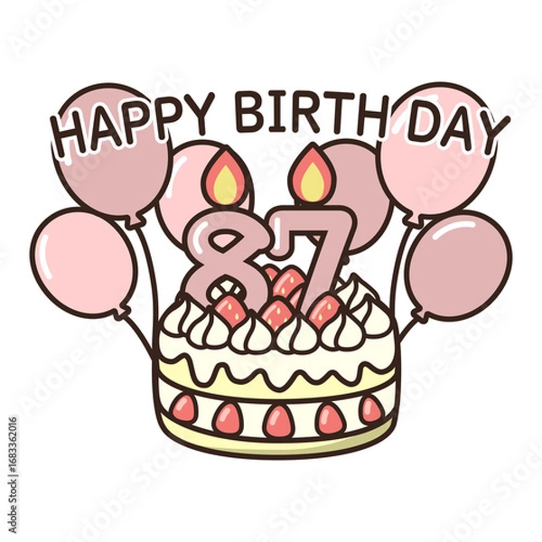 Fototapeta 誕生日ケーキ