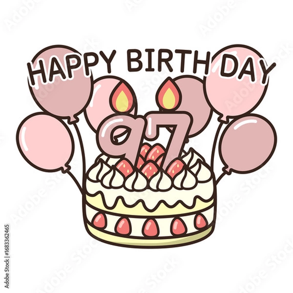 Fototapeta 誕生日ケーキ