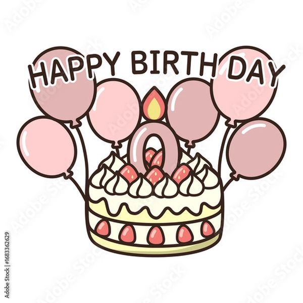 Fototapeta 誕生日ケーキ