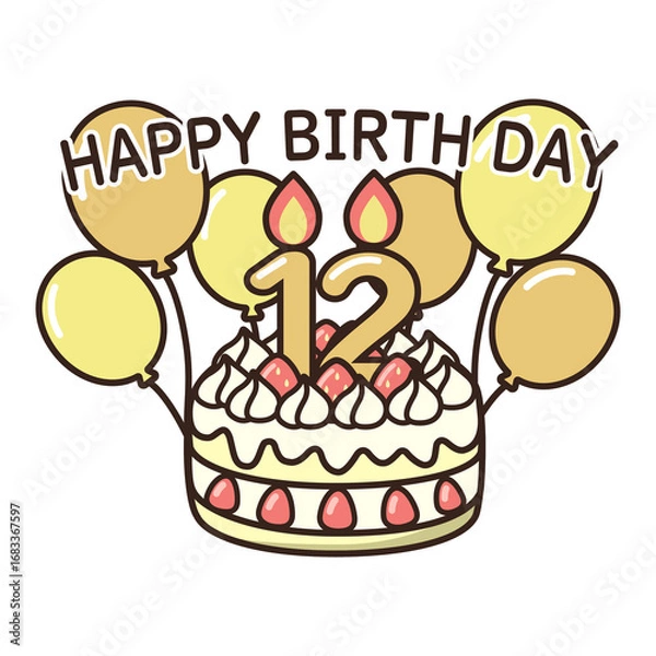 Fototapeta 誕生日ケーキ