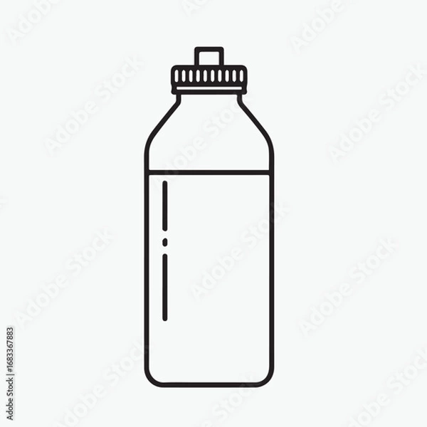 Obraz Reusable Water Bottle Line Icon

