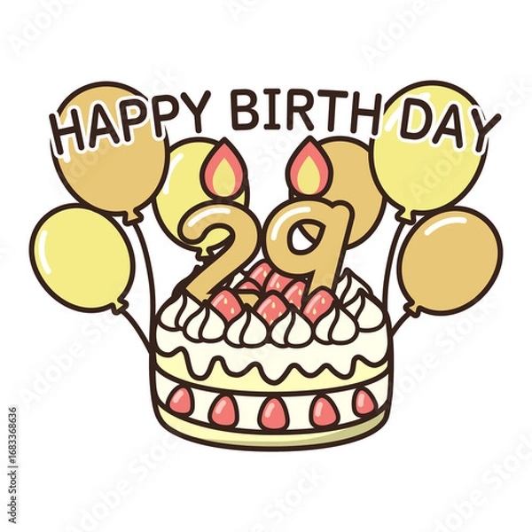 Fototapeta 誕生日ケーキ