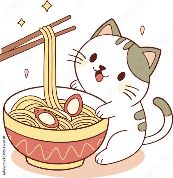 Fototapeta cat and cake