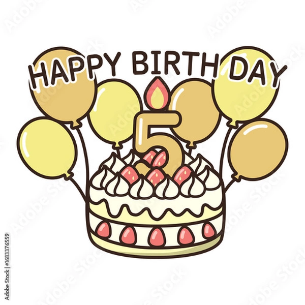 Fototapeta 誕生日ケーキ