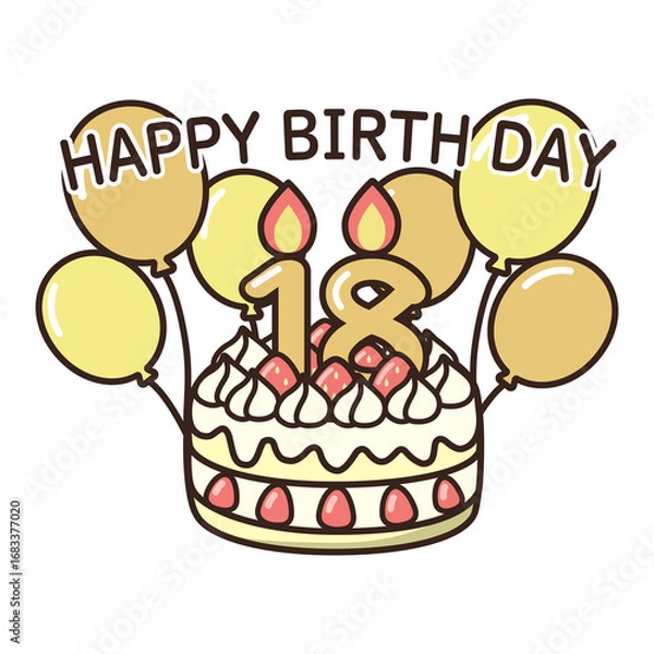 Fototapeta 誕生日ケーキ