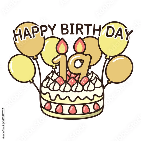 Fototapeta 誕生日ケーキ