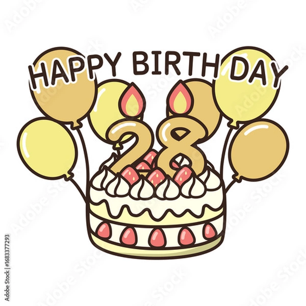 Fototapeta 誕生日ケーキ