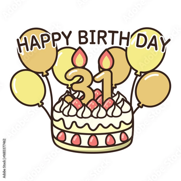 Fototapeta 誕生日ケーキ