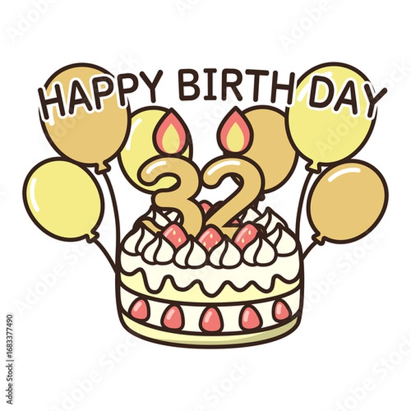 Fototapeta 誕生日ケーキ