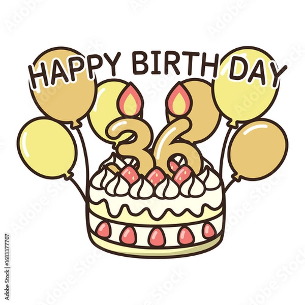 Fototapeta 誕生日ケーキ