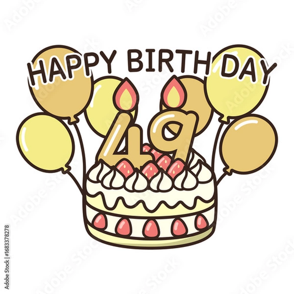 Fototapeta 誕生日ケーキ