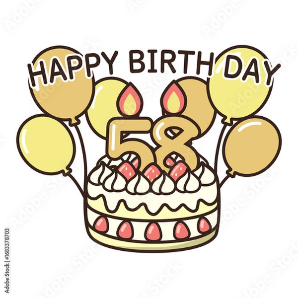 Fototapeta 誕生日ケーキ