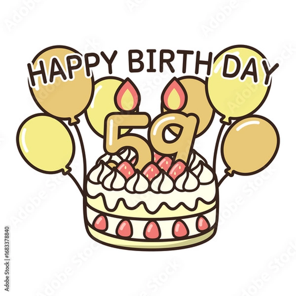 Fototapeta 誕生日ケーキ