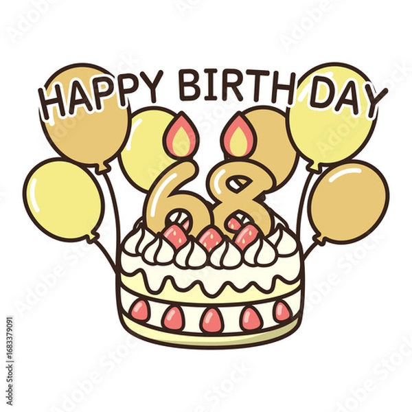 Fototapeta 誕生日ケーキ