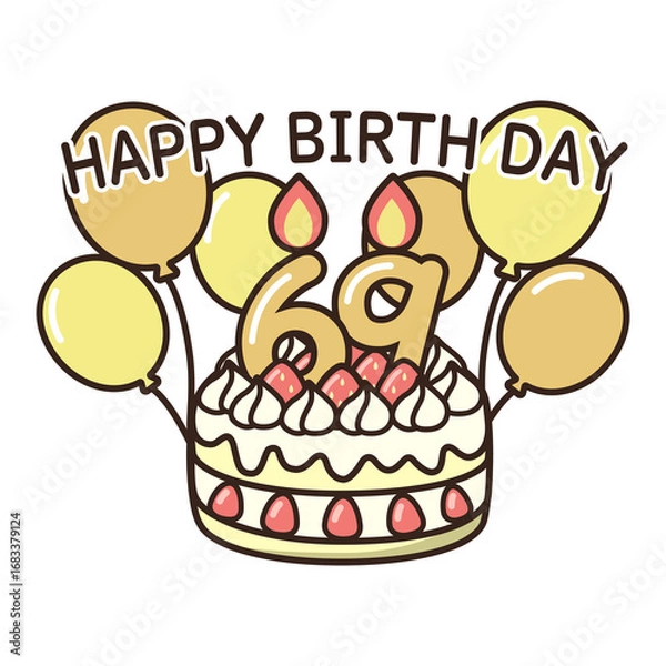 Fototapeta 誕生日ケーキ