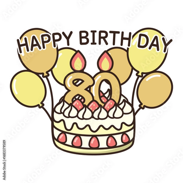 Fototapeta 誕生日ケーキ