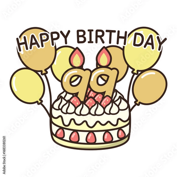 Fototapeta 誕生日ケーキ