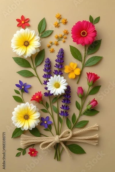 Fototapeta Botanical Beauty A Floral Bouquet Arrangement