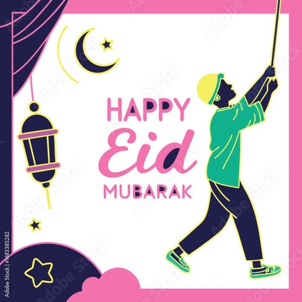 Fototapeta vector illustration of a party