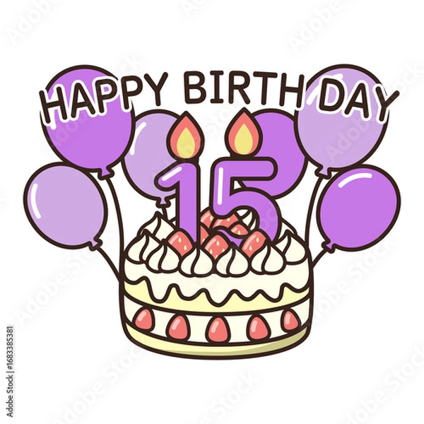 Fototapeta 誕生日ケーキ