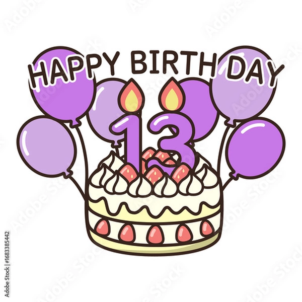 Fototapeta 誕生日ケーキ