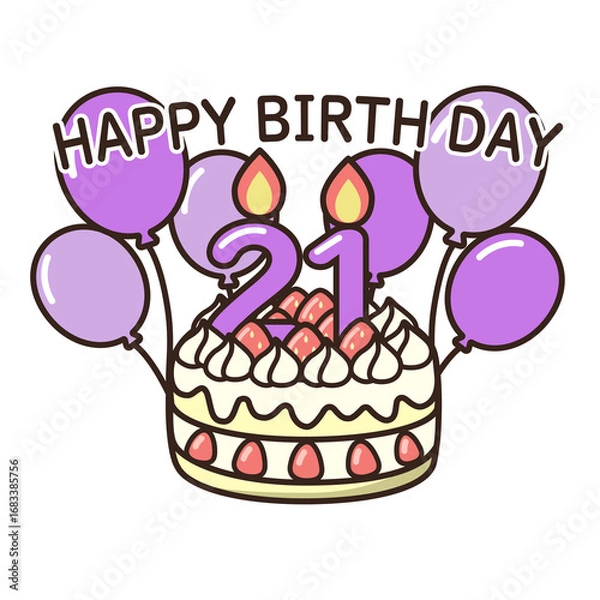 Fototapeta 誕生日ケーキ