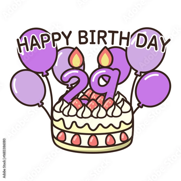 Fototapeta 誕生日ケーキ