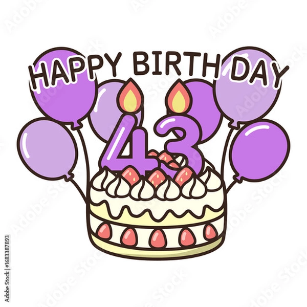 Fototapeta 誕生日ケーキ