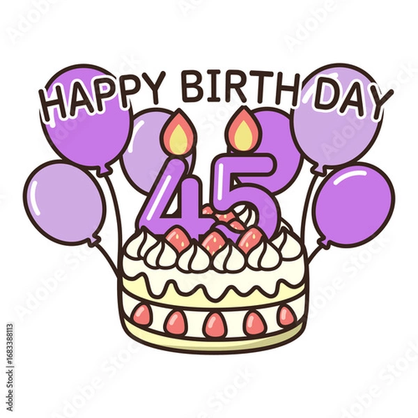 Fototapeta 誕生日ケーキ