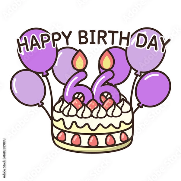 Fototapeta 誕生日ケーキ