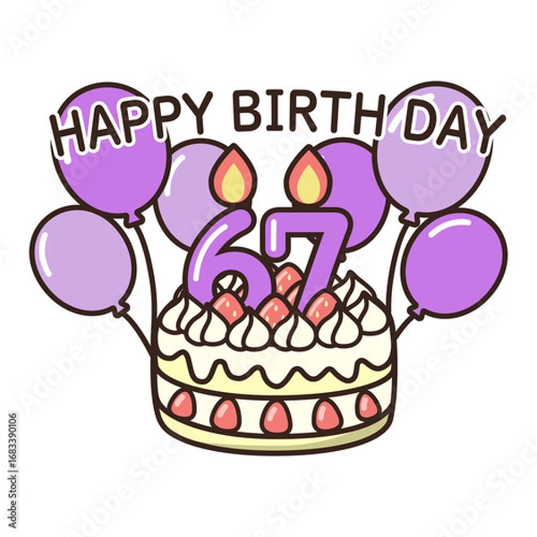 Fototapeta 誕生日ケーキ