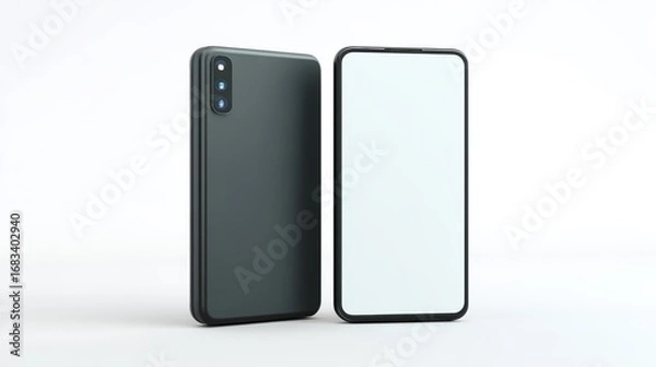 Obraz Black Smartphone Mockup, Display, Device, Technology, Mobile