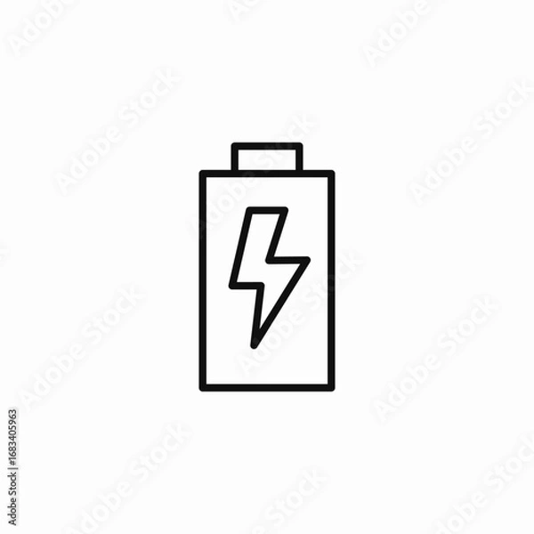 Obraz battery lightning bolt icon sign vector