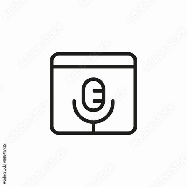 Fototapeta microphone webpage audio icon sign vector