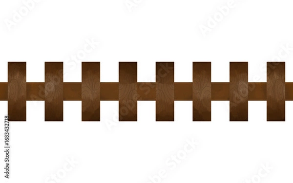 Fototapeta Brown Fences Illustration