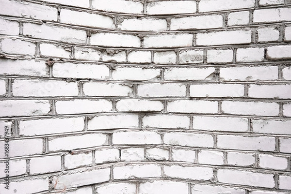 Fototapeta White Old Brick Wall Texture